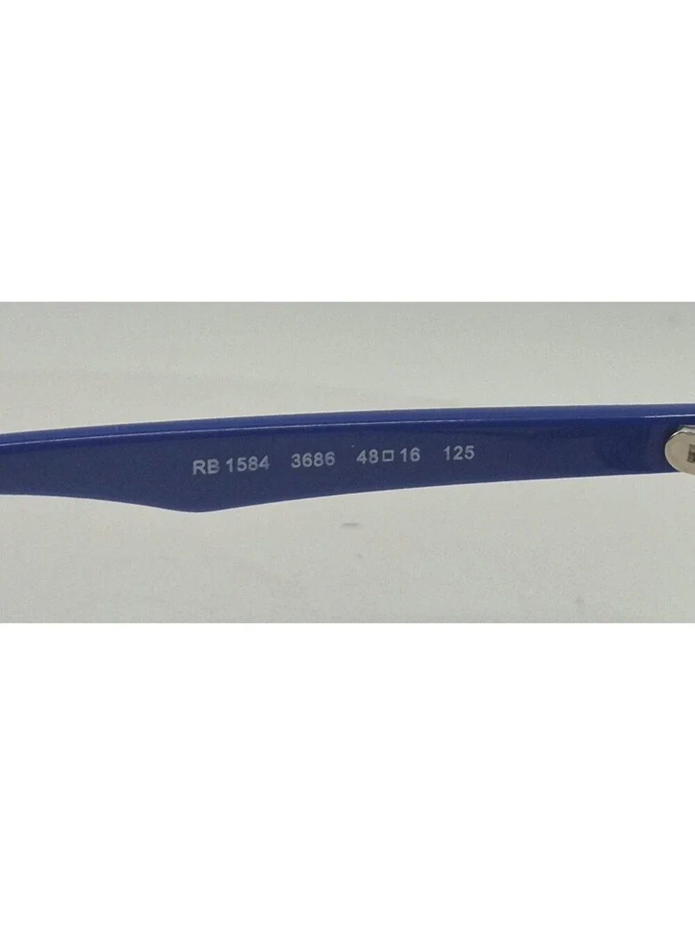 Ray-Ban Eyeglasses Frames Kids RB1584 3686 Clear Blue Square Horn Rim 48-16-125